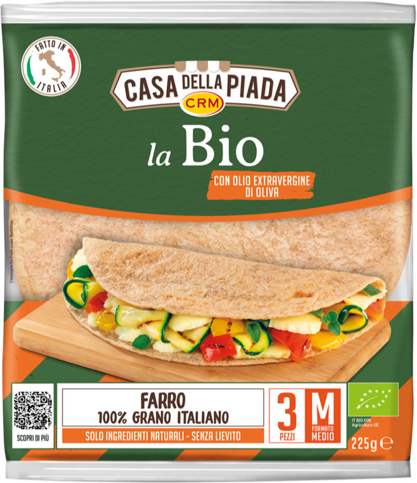 Piadina Ντίνκελ με ελαιόλαδο Χωρίς Μαγιά / 225gr