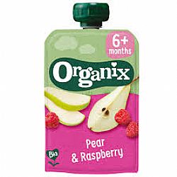 Φρουτοπολτός Αχλάδι & Σμέουρο 6μ+/100gr