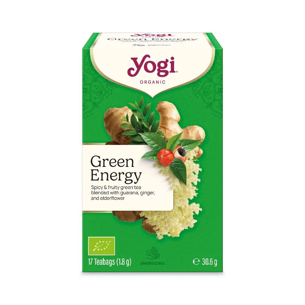 Yogi tea green energy (πράσινη ενέργεια για τόνωση) 17φακελ.