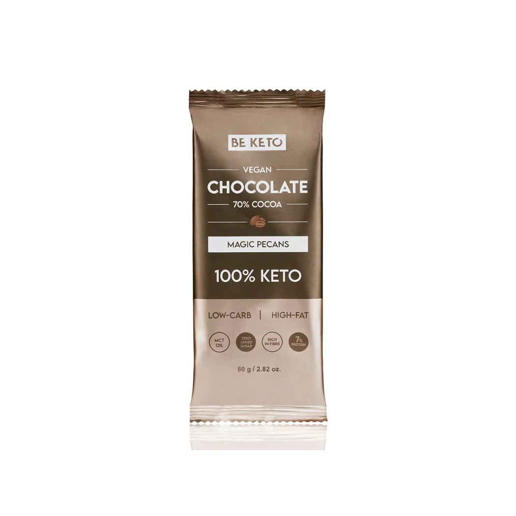 Vegan Keto Chocolate + MCT Oil - Magic Pecans 80g