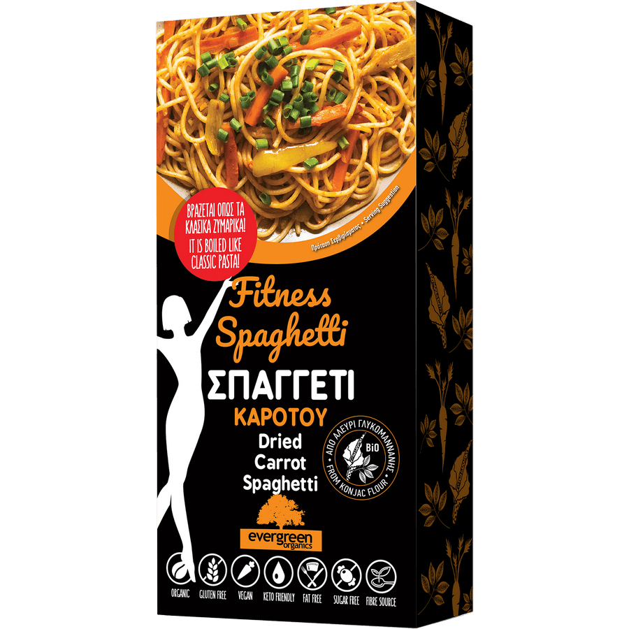 Dried Σπαγγέτι Καρότου Konjac Βιο 80 Γρ Χωρίς Γλουτένη