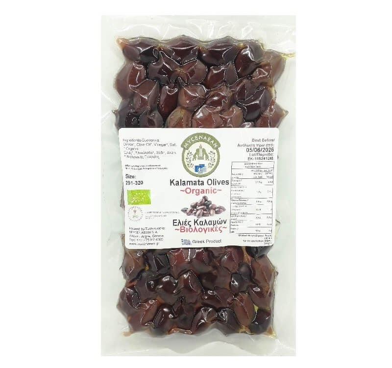 Βιολογικές ελιές καλαμών σε ελαιόλαδο vacum 200g 