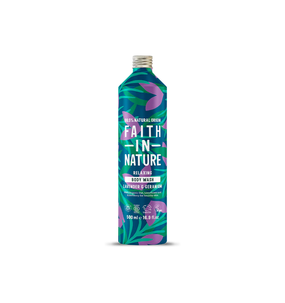 Χαλαρωτικό Αφρόλουτρο με Λεβάντα και Γεράνι 500ml Vegan σε Μεταλλικό Μπουκάλι
