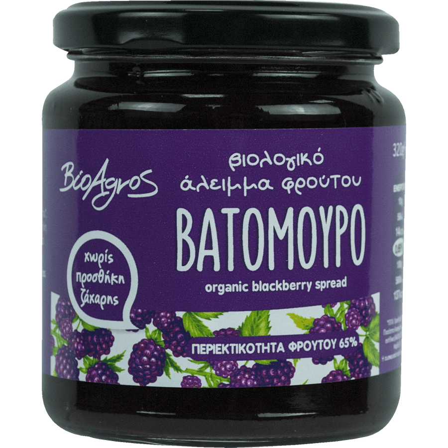 ʼλειμμα Φρούτου Βατόμουρο χωρίς ζάχαρη 320g Bio