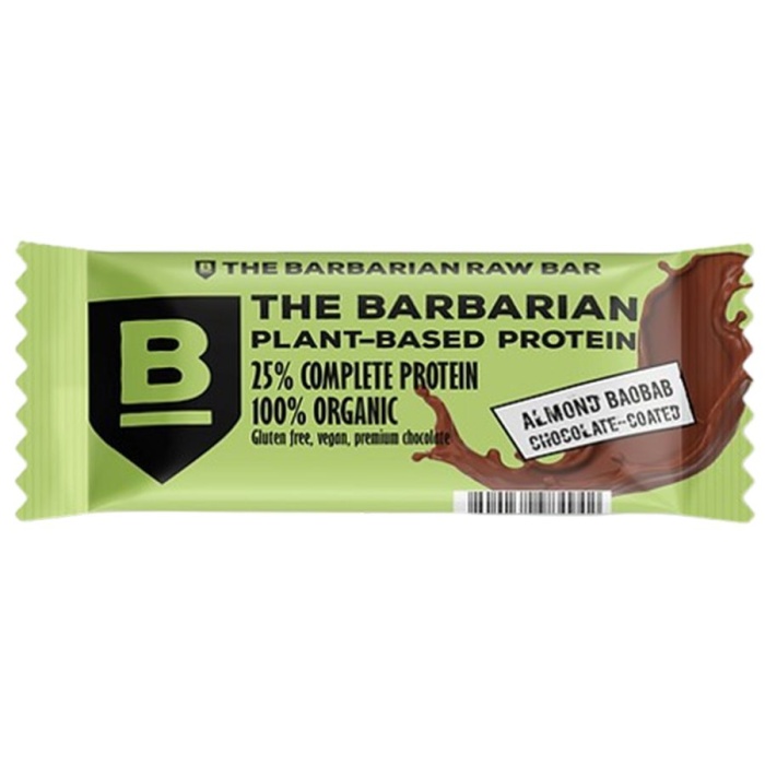 Almond Baobab Μπάρα Ενέργειας Με επικάλυψη σοκολάτας 25% Πρωτεΐνη 65g