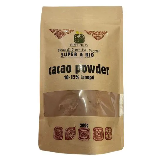 Βιολογικό Κακάο Σκόνη 10-12% Λιπαρά, 200gr