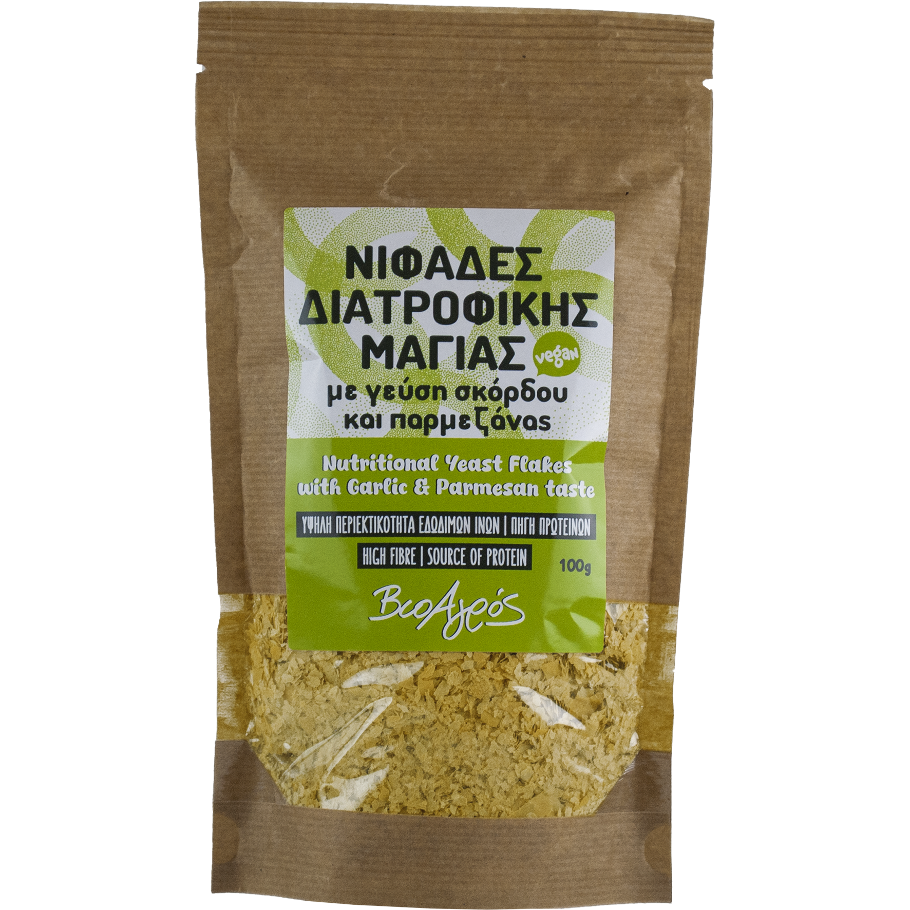 Νιφάδες Διατροφικής Μαγιάς με Γεύση Σκόρδου & Παρμεζάνας / 100gr