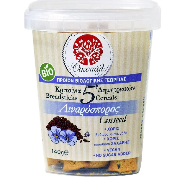 Κριτσίνια 5 Δημητριακών με Λιναρόσπορο / 140gr