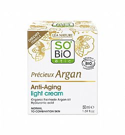 Κρέμα Ημέρας Προσώπου Αντιγήρανσης (Ελαφριάς Υφής) - Με βιολογικό αργανέλαιο & υαλουρονικό οξύ / 50ml