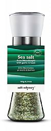 Αλάτι με Σκόρδο και Βασιλικό σε μύλο Salt Odyssey / 180gr