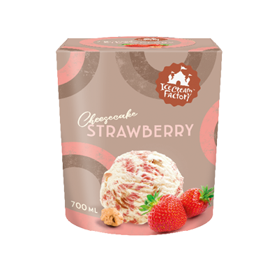 Παγωτό Φράουλα με Μπισκότο Τσίζκεικ | 700ml