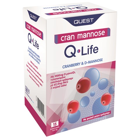 Cran Mannose Q-Life / 15 φακελάκια