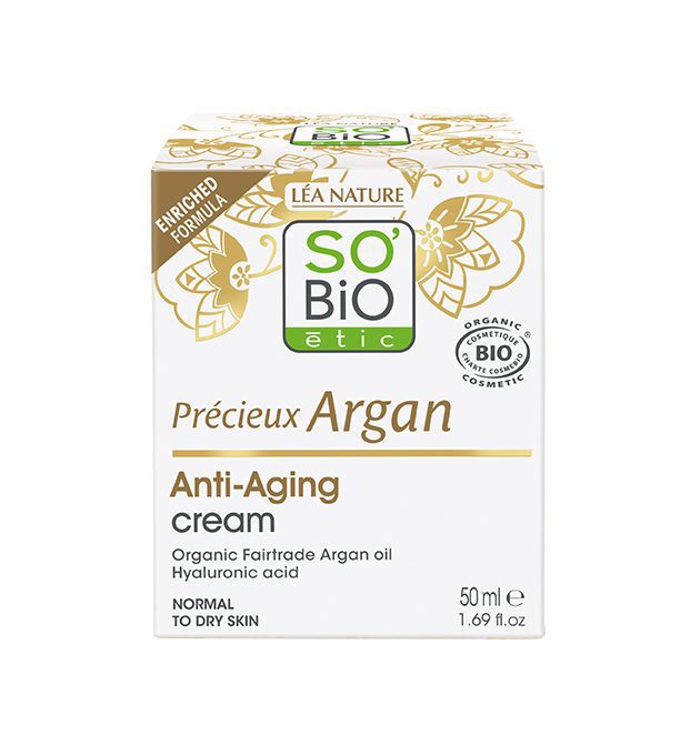 Κρέμα Ημέρας Προσώπου Αντιγήρανσης (Πλούσιας Υφής) - Με βιολογικό αργανέλαιο & υαλουρονικό οξύ / 50ml