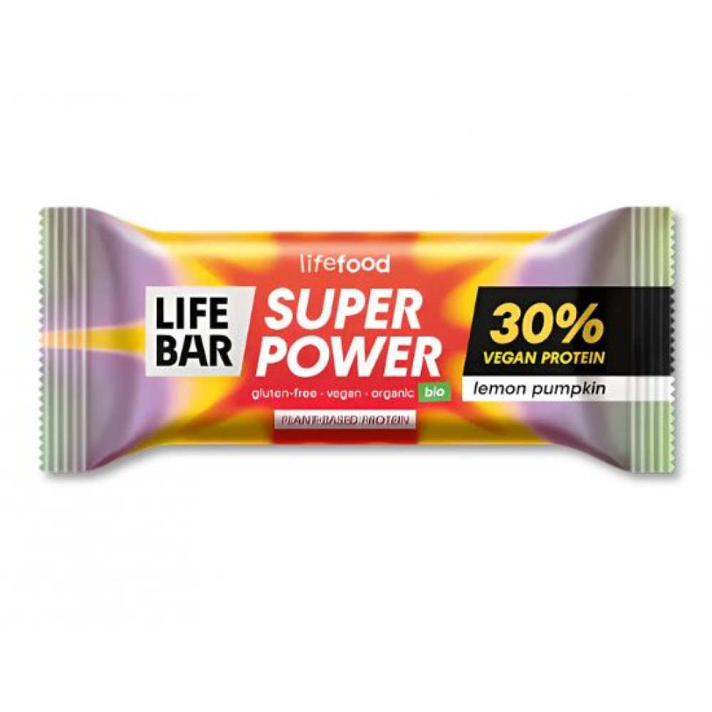 Super Power Μπάρα Λεμόνι - Κολοκύθα Xωρίς Γλουτένη | 40gr