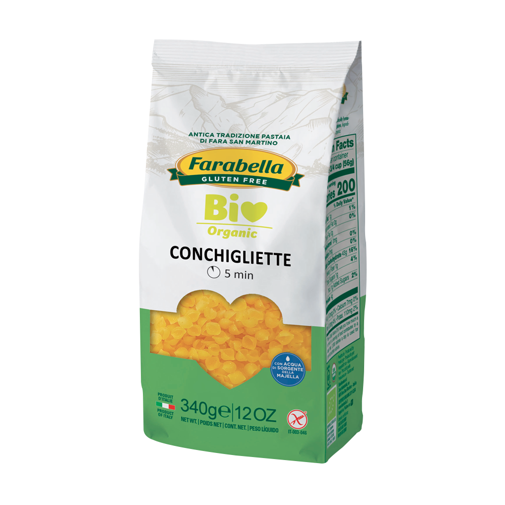 Κοχύλια Μικρά (Αχιβάδα Ψιλή, Conchigliette) από Καλαμπόκι και Ρύζι | 340gr