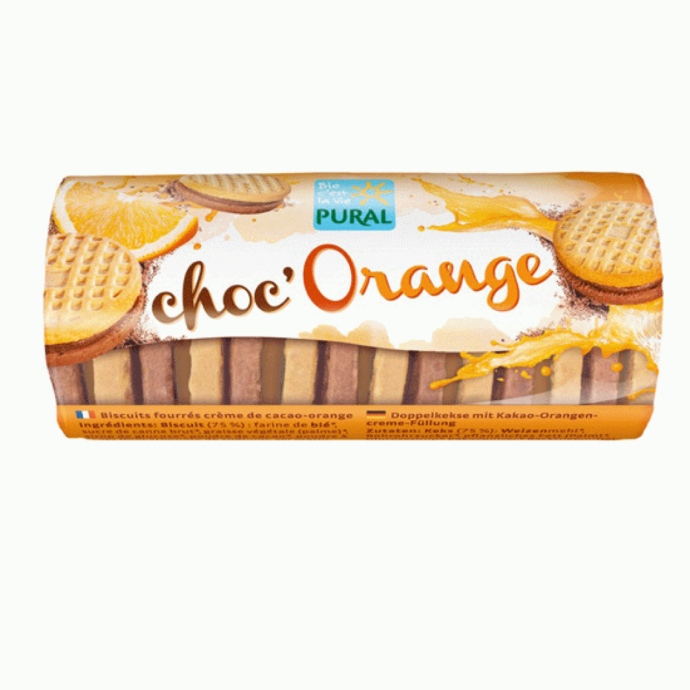 Μπισκότα με Γέμιση Μαύρης Σοκολάτας & Πορτοκάλι | 85gr