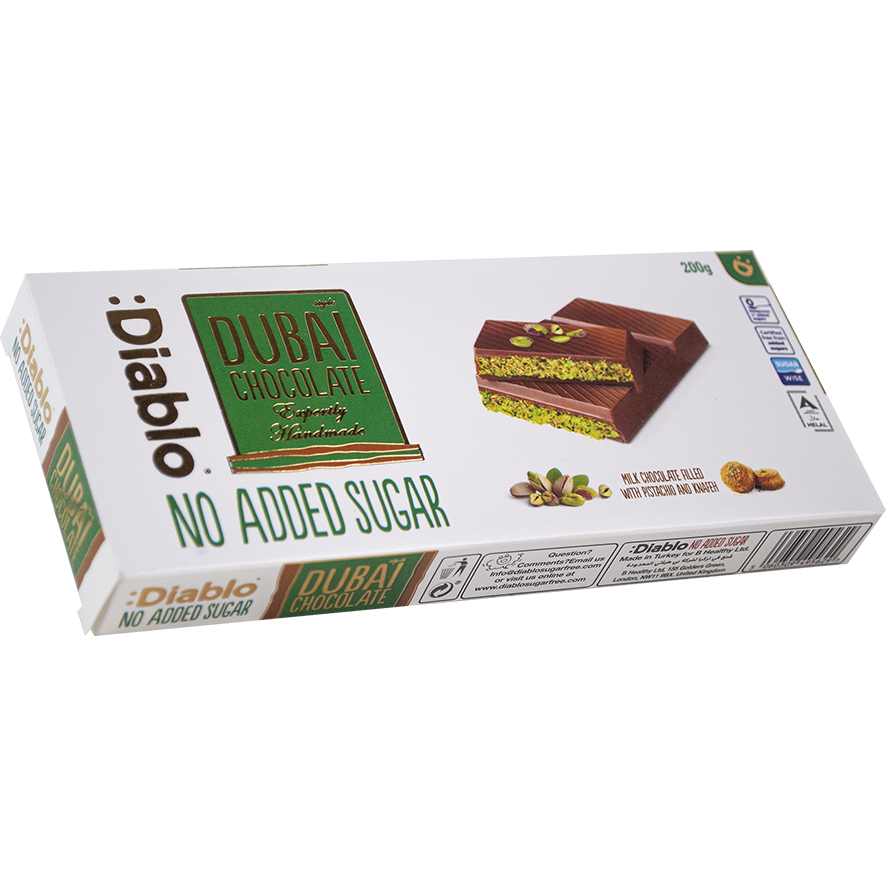 Σοκολάτα Dubai χωρίς προσθήκη ζάχαρης | 200gr