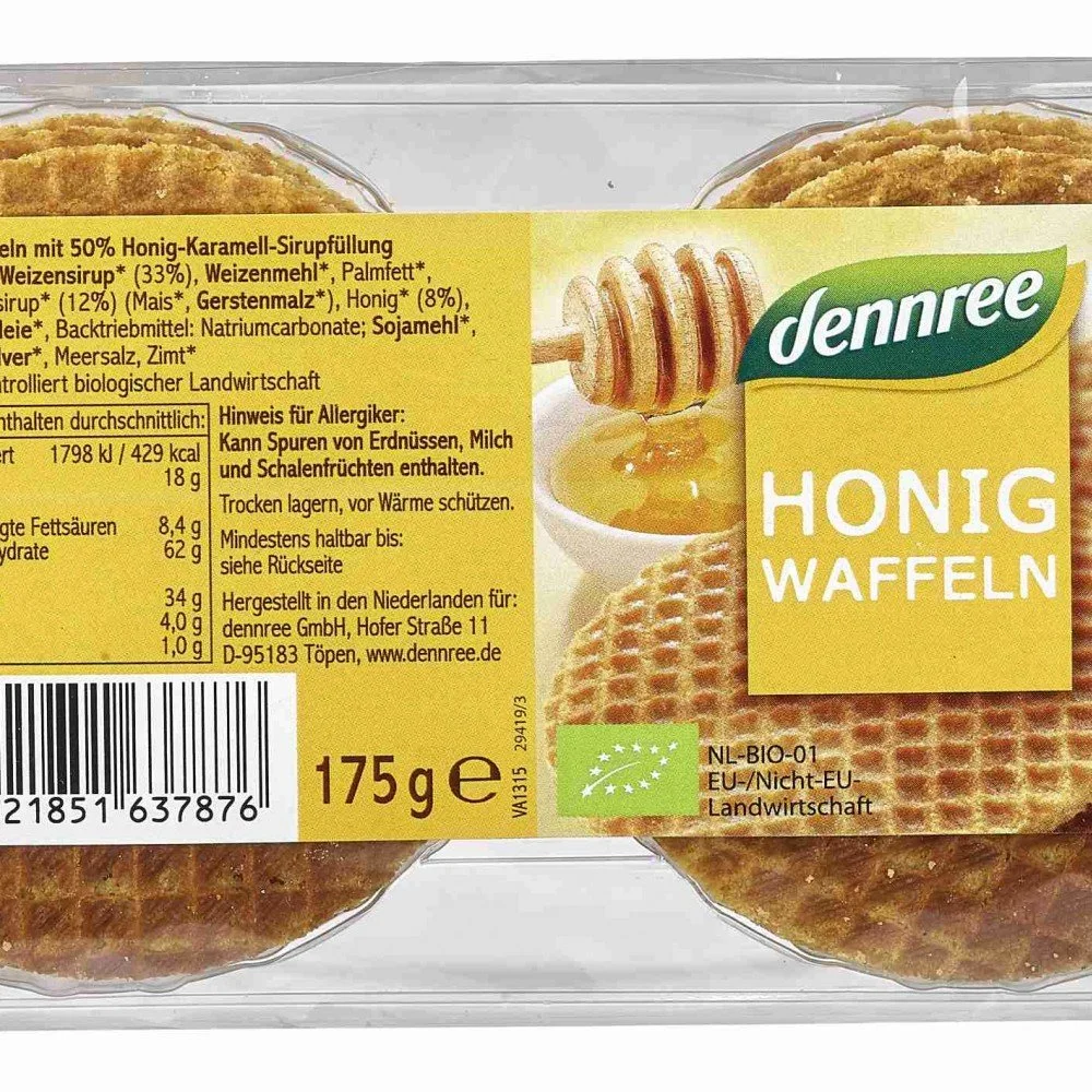 ΒΑΦΛΕΣ ΜΕ ΜΕΛΙ ΒΙΟ 175g