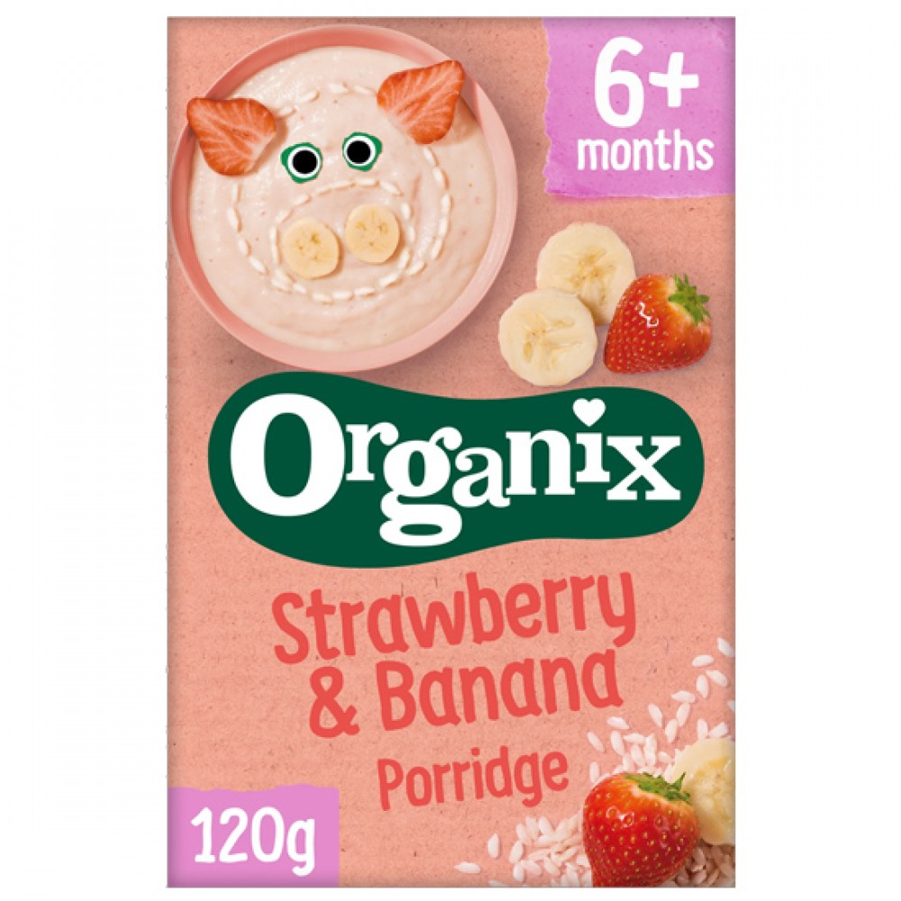 Κρέμα Δημητριακών με Φράουλα & Μπανάνα +6μ (120γρ)