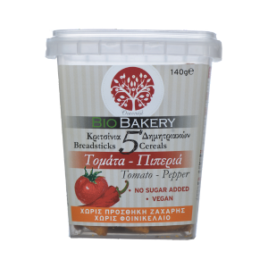 Κριτσίνια 5 Δημητριακών με Nτομάτα και Πιπεριά 140γρ