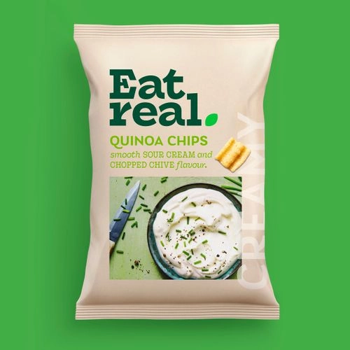 Quinoa chips με ξινή κρέμα και σχοινόπρασο / 90gr