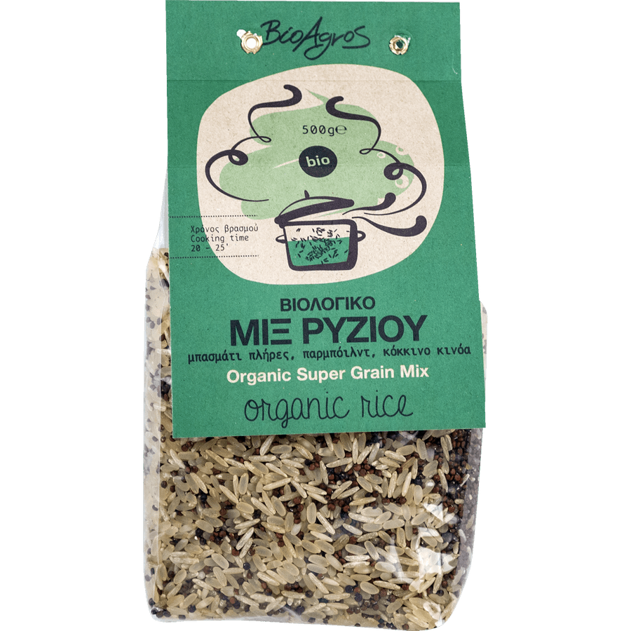 Μιξ Ρυζιών (Παρμπόιλντ - Μπασμάτι Πλήρες - Κινόα Κόκκινο) ΒΙΟ 500g 