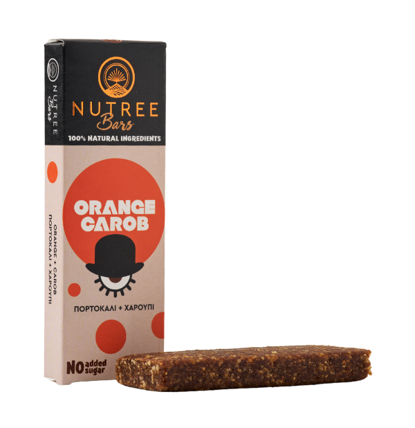 NUTREE BARS ORANGE CAROB 50g
