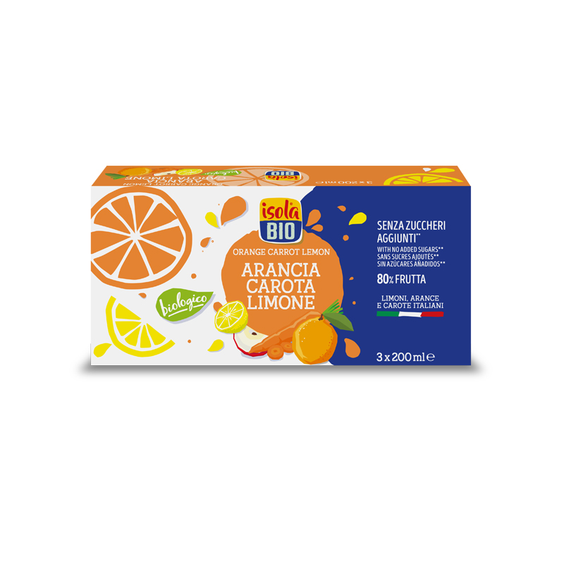 Χυμός Πορτοκάλι Καρότο Λεμόνι χωρίς προσθήκη ζάχαρης (3x200ml)