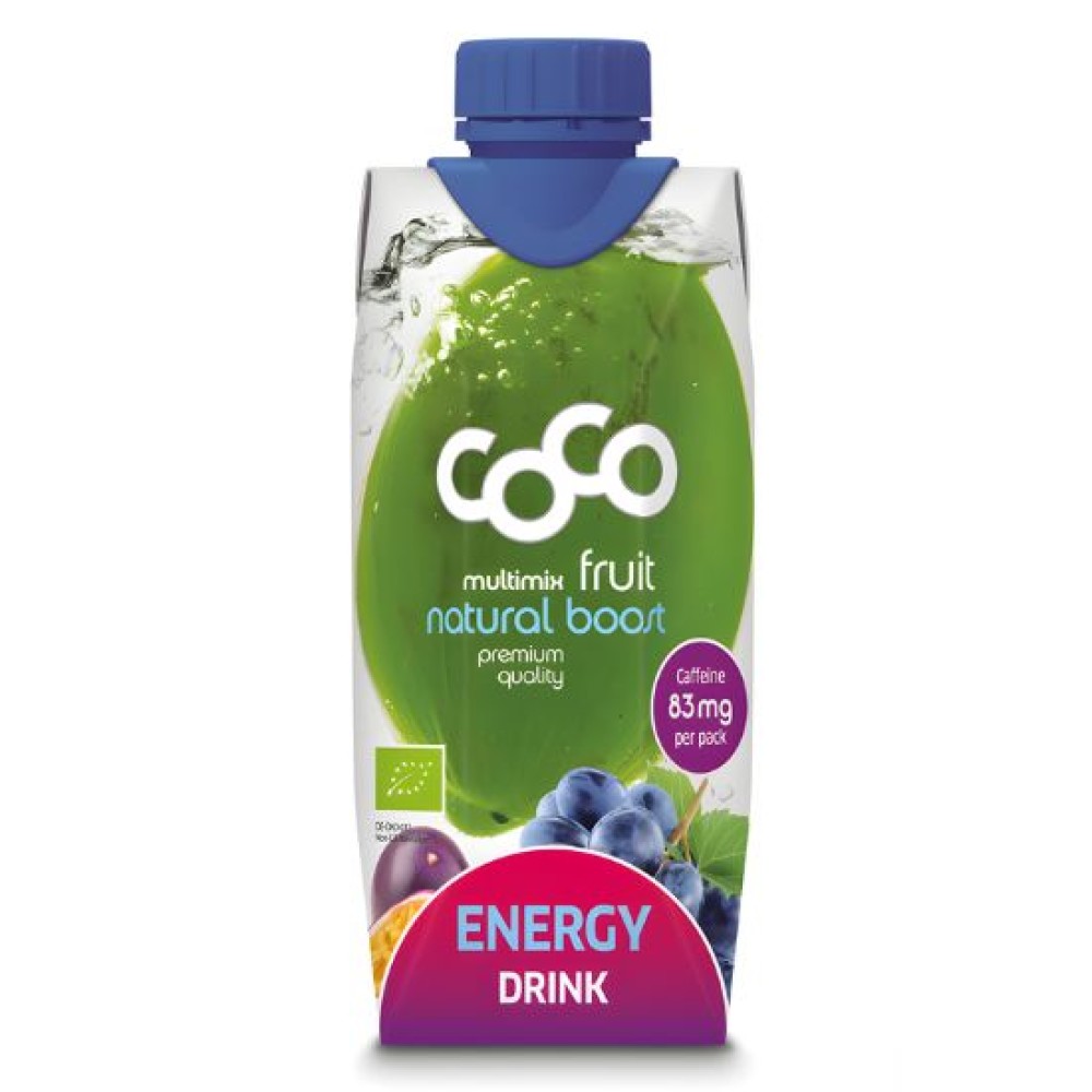 Coco Energy Drink με Φρούτα για φυσική ενέργεια (330ml)