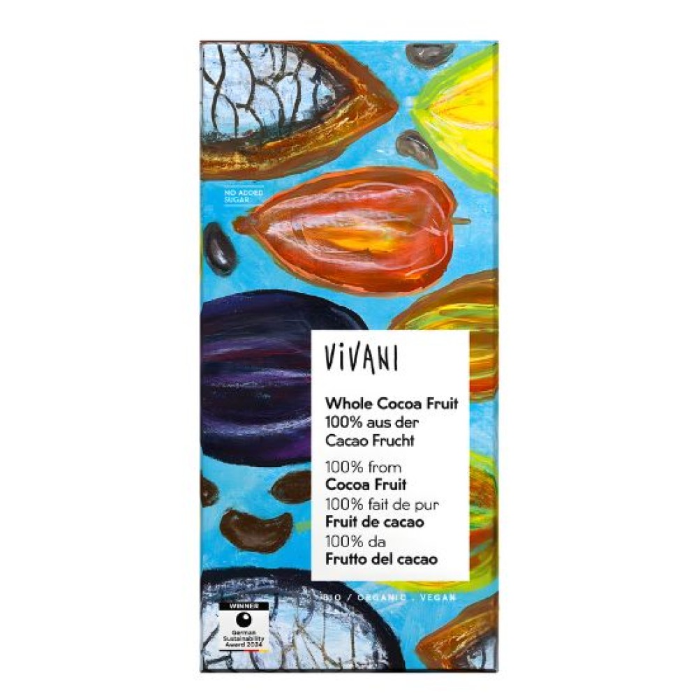 Whole Cocoa Fruit Σοκολάτα από 100% Καρπός Κακάο (80g)