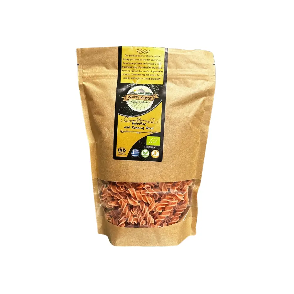 Βίδες Κόκκινης Φακής Βιολογικές 250 γρ. Χωρίς Γλουτένη