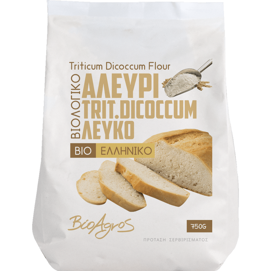Αλεύρι Δίκοκκου Σίτου Λευκό 750g Bio