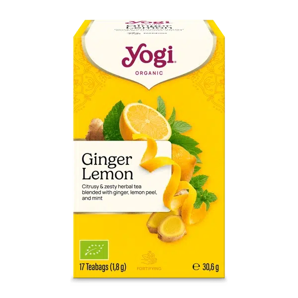 Yogi tea ginger lemon (καυτερή δροσιά) 17φακελ