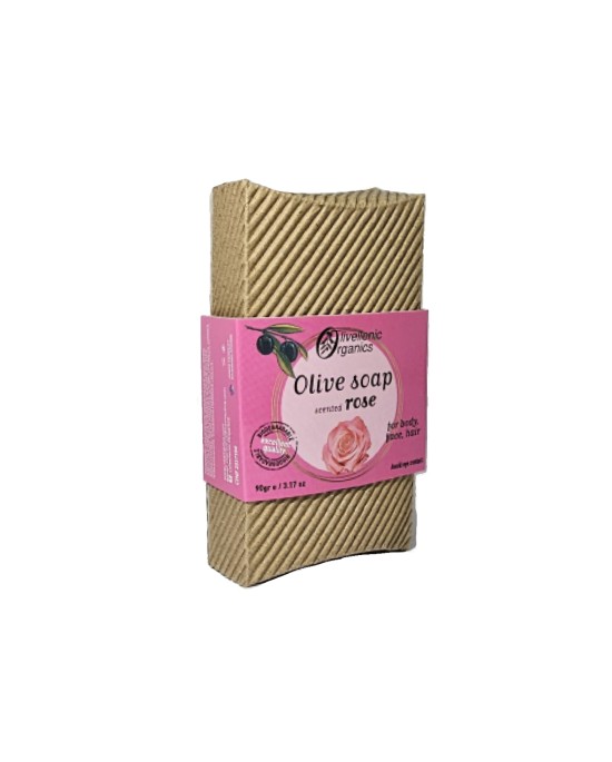 Σαπούνι ελιάς με άρωμα τριαντάφυλλο | 90 gr