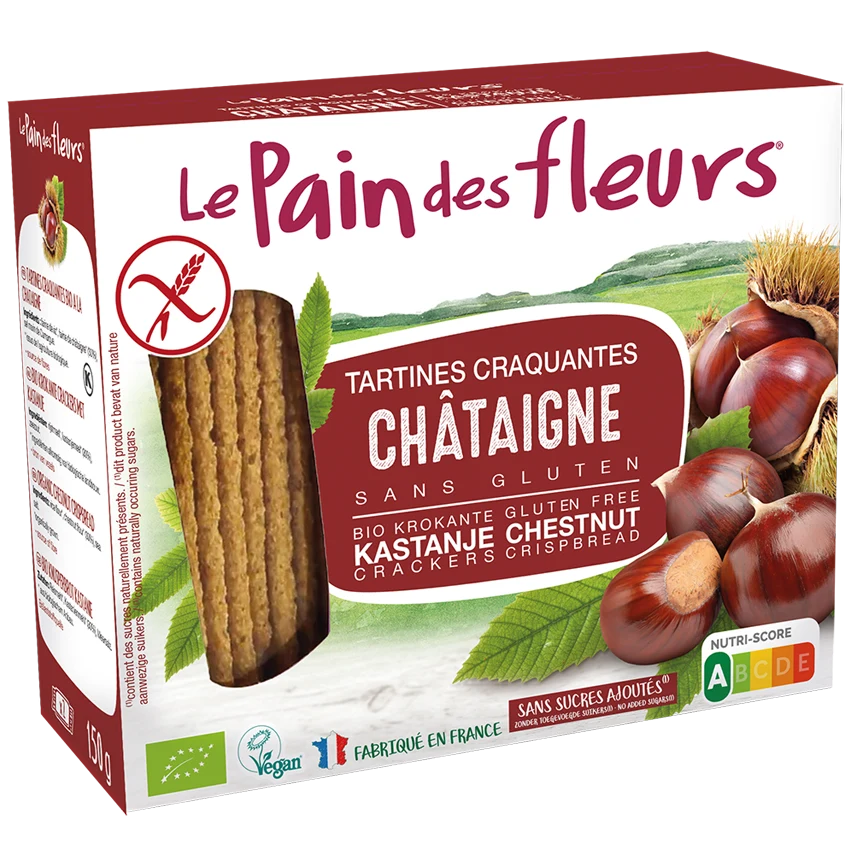 Τραγανά κράκερς με κάστανο 150gr