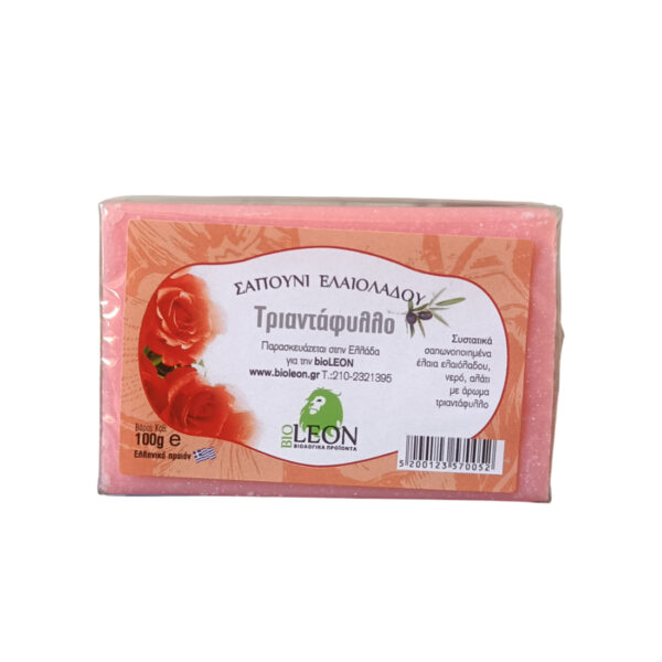 Σαπούνι ελαιολάδου  με τριαντάφυλλο 100γρ