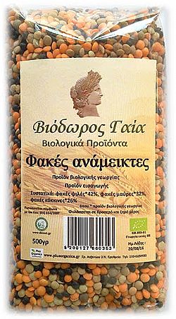 Φακές ανάμεικτες βιολογικές 500γρ