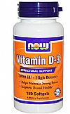 Vitamin D3 1.000 IU 180 Softgels NOW