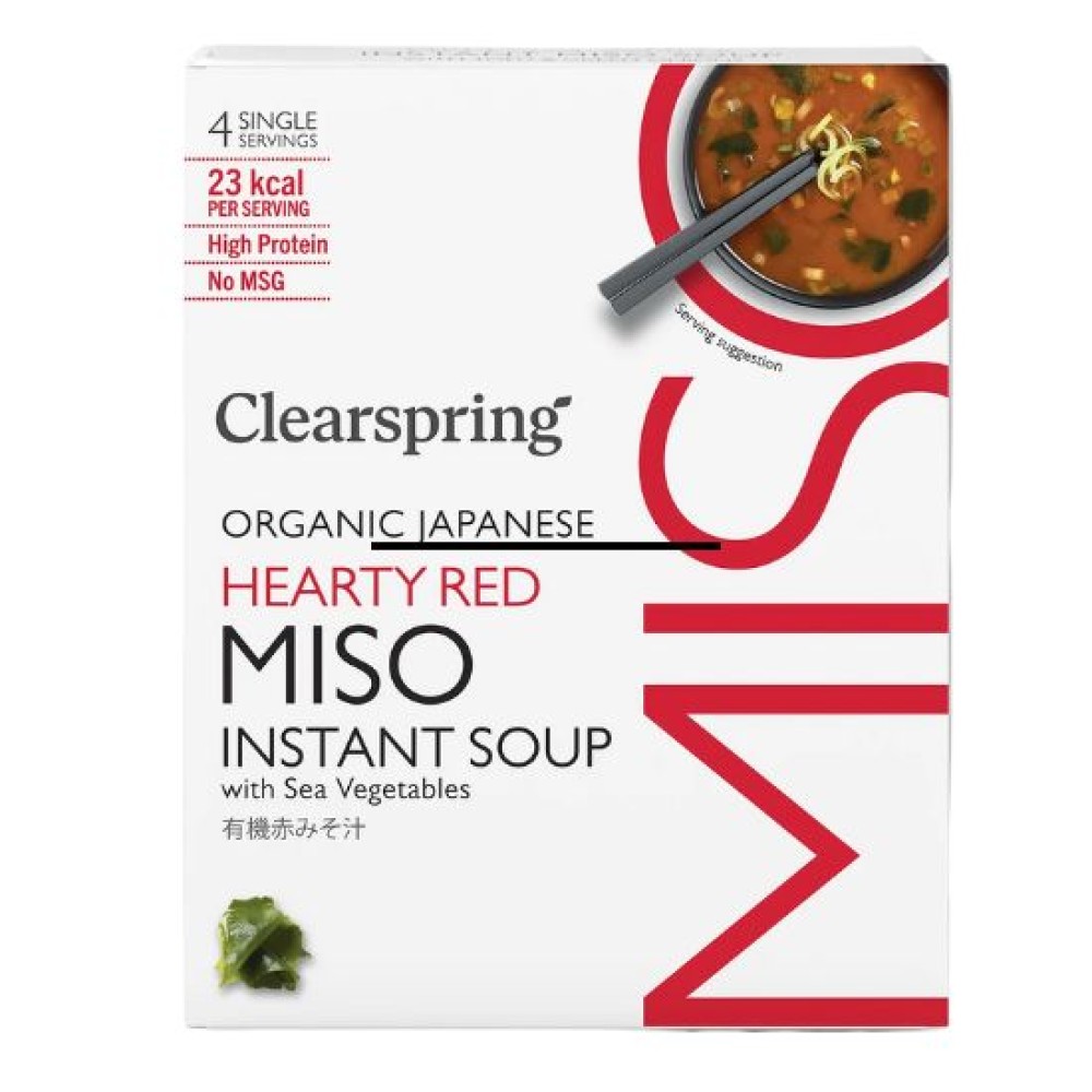 Miso Σούπα στιγμής με Χόρτα Θαλάσσης Κόκκινη Hearty Red 40γρ