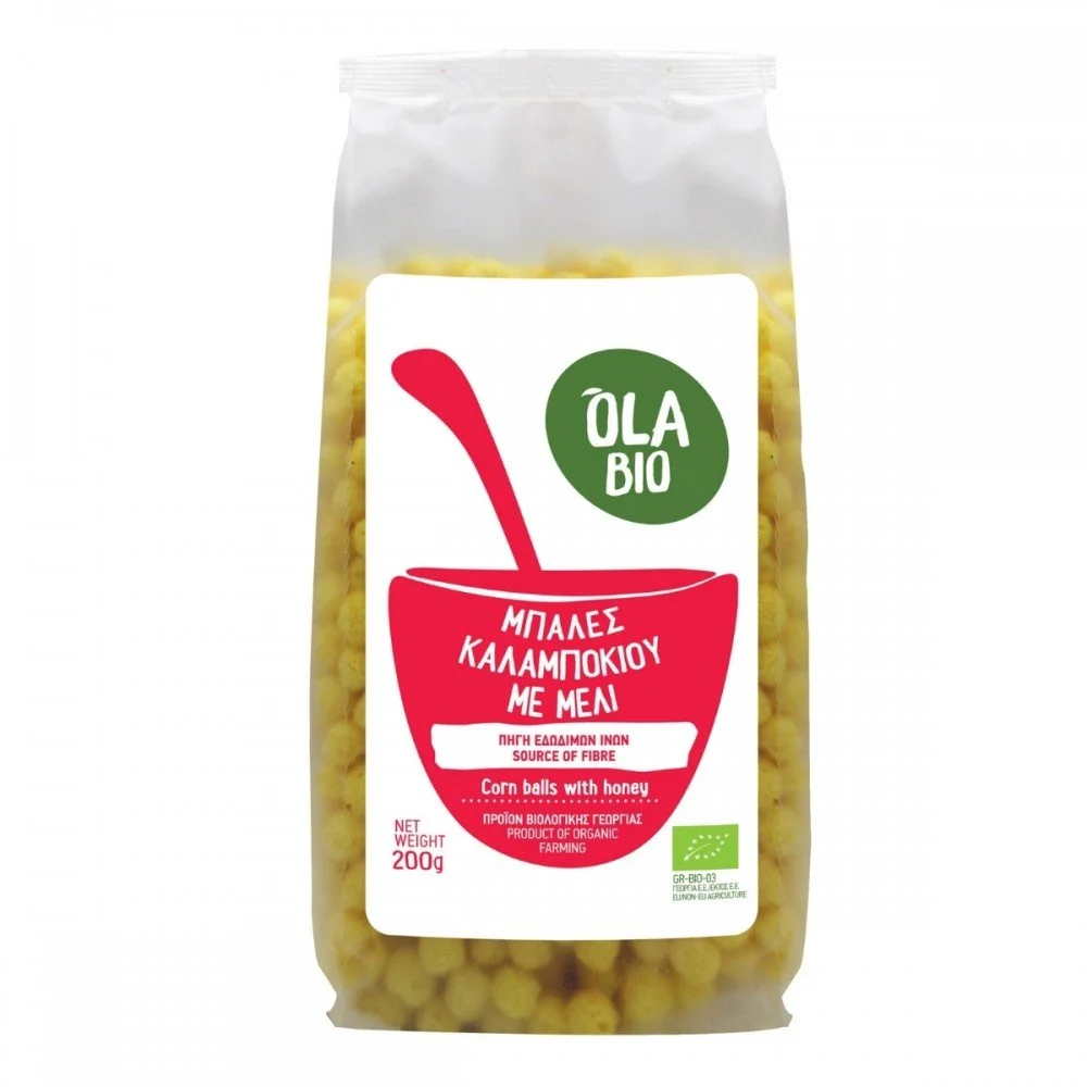 Μπάλες καλαμποκιού με μέλι ΒΙΟ 200gr